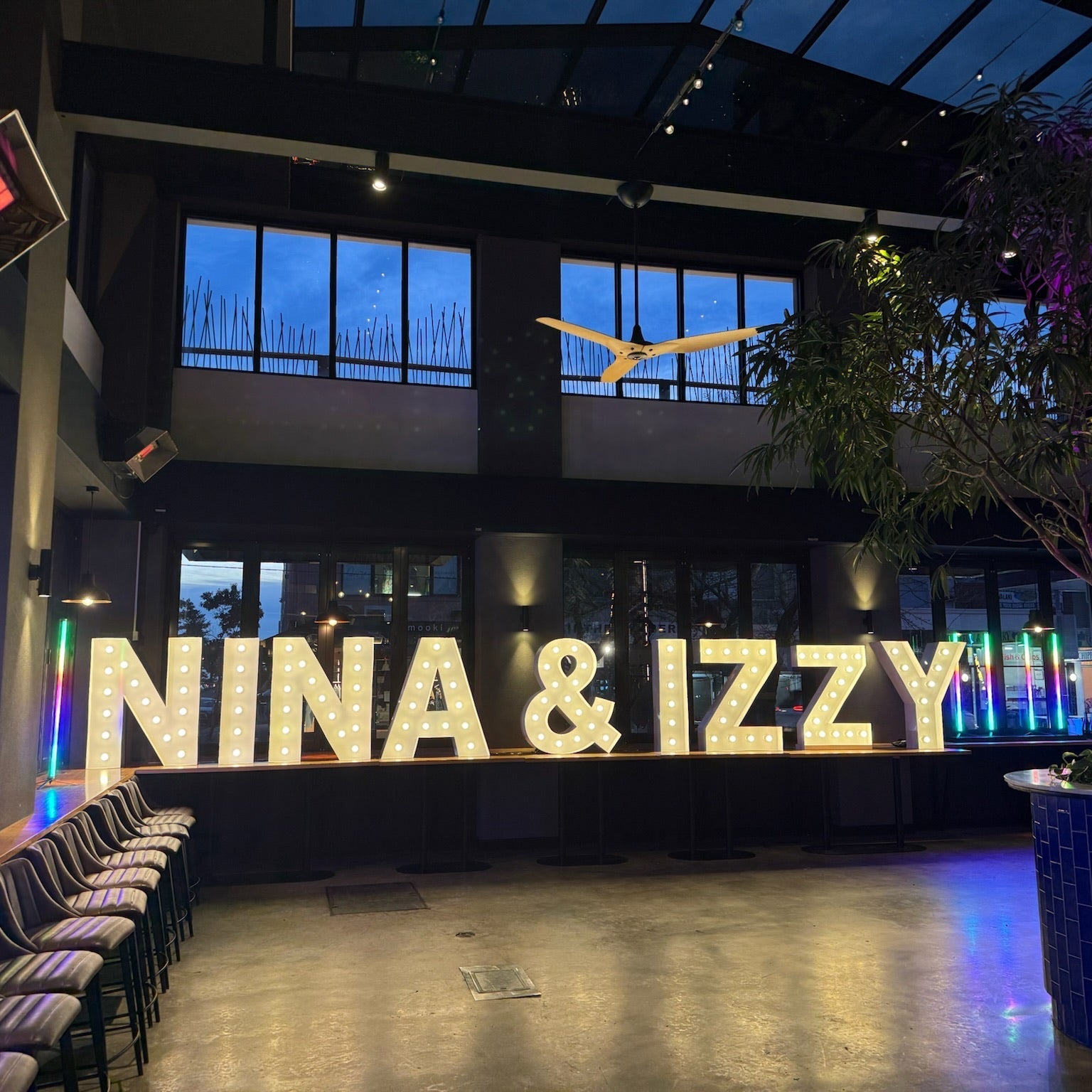 Custom Light Up Letters Hire Melbourne