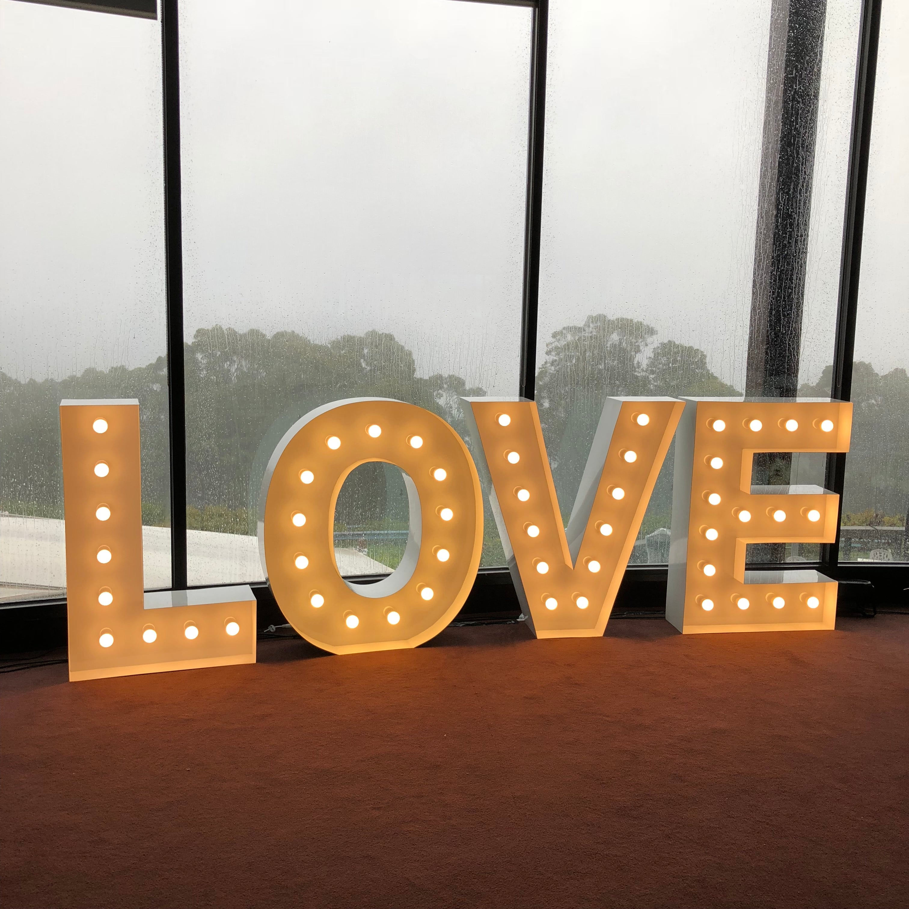 LOVE Light Up Letters Hire Melbourne