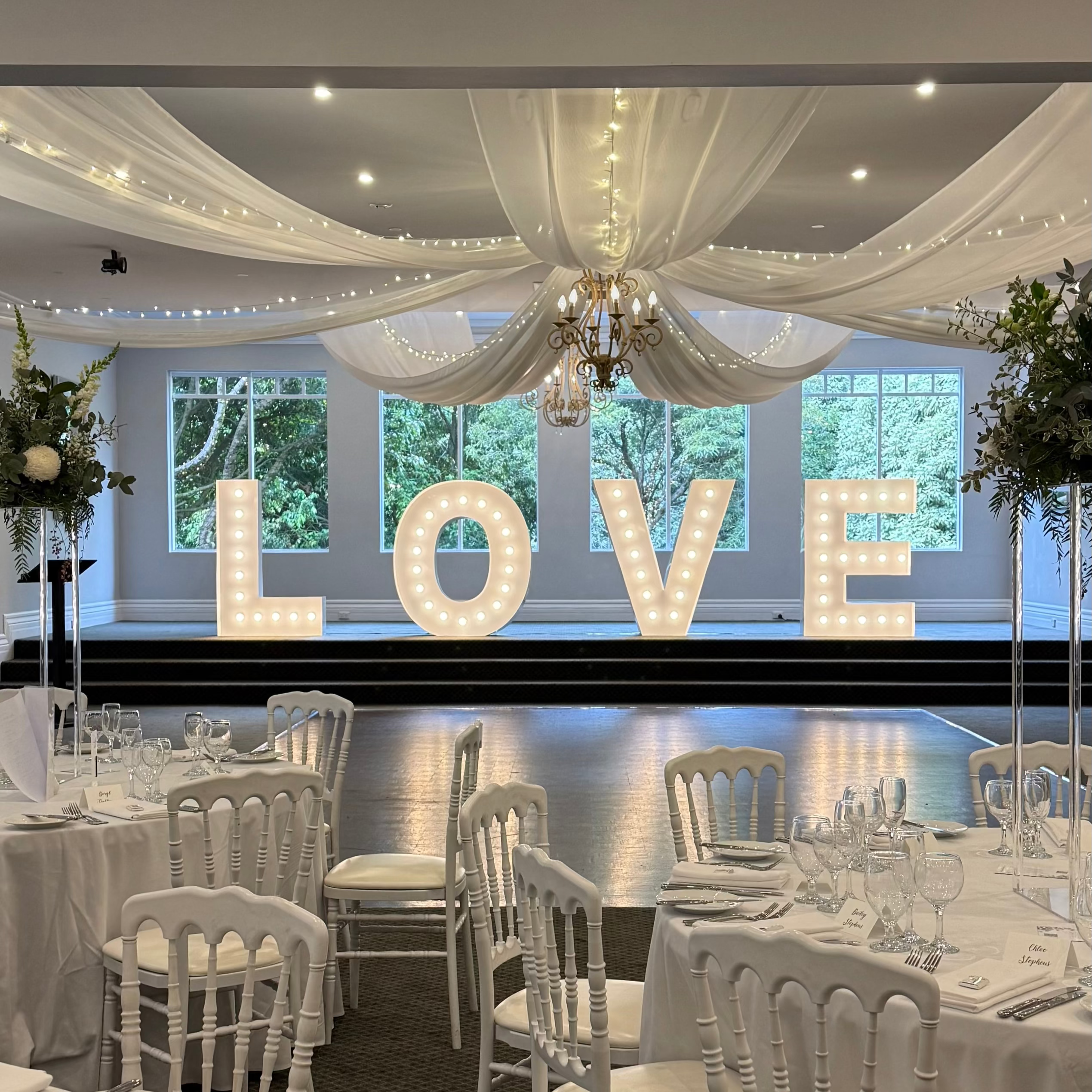 LOVE Light Up Letters Hire Melbourne