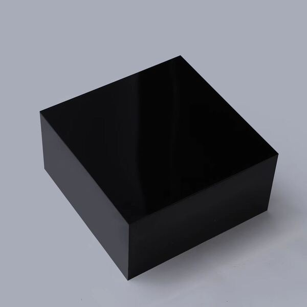 Small Black Square Table Riser Cake Stand for Hire Melbourne 15cm
