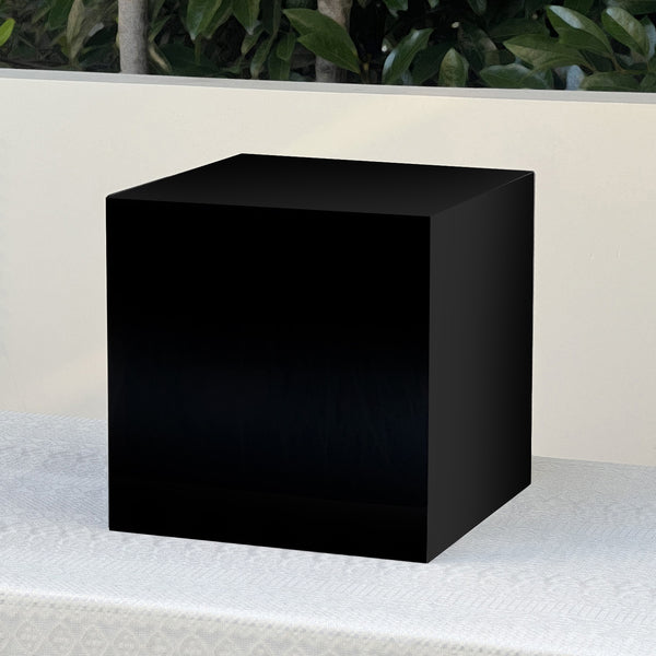Black Square Table Riser Cake Stand for Hire Melbourne