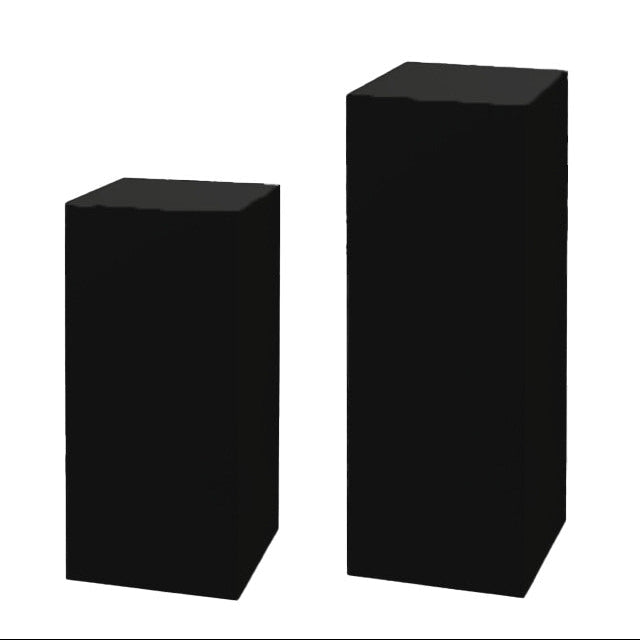 90cm tall custom black plinths for hire melbourne