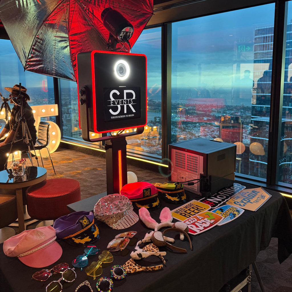 Corporate photobooth with props/signs 