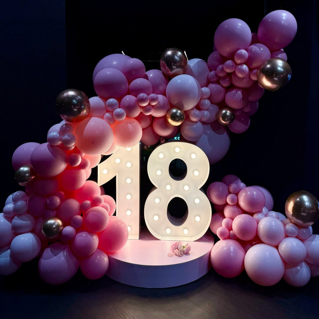 Large Numbers 18 Giant Light Up Number Hire Melbourne – 1m Illuminated Numbers – Giant ...
