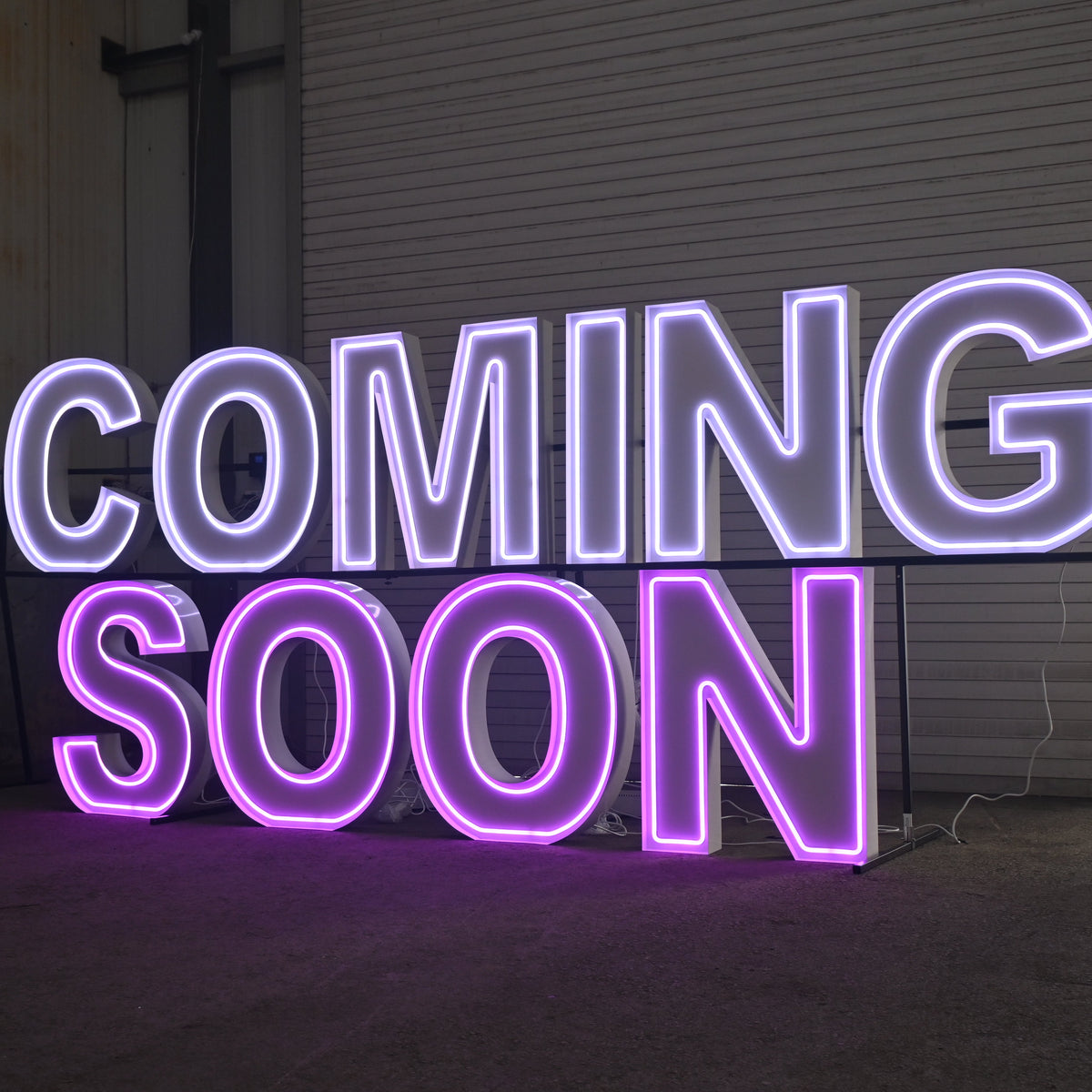 Light Up Lettering Stacked Light Up Letters - 60cm & 1m Hire Melbourne – Giant Letter Company