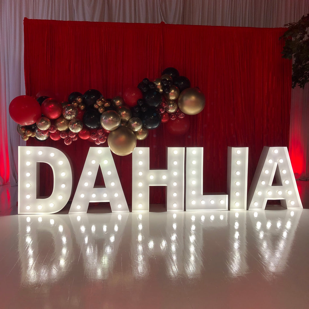 custom giant light up letters Melbourne event display