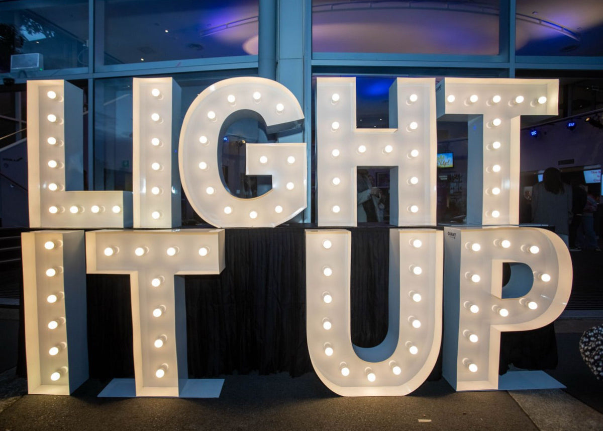 Stacked Light Up Letters - 1m Giant Letters